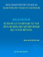 dự báo mưa lũ ven biển khu vực nam trung bộ trong điều kiện biến đổi khí hậu và nước biển dâng