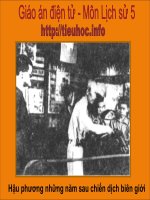 LỊCH SỬ LỚP 5 - HẬU PHƯƠNG NHỮNG NĂM SAU CHIẾN DỊCH BIÊN GIỚI