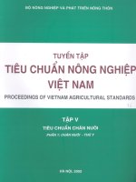 Tuyển tập tiêu chuẩn nông nghiệp Việt Nam-Tập 5 Tiêu chuẩn chăn nuôi