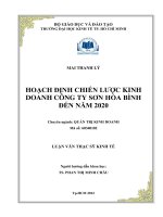 HOẠCH ĐỊNH CHIẾN LƯỢC KINH DOANH CÔNG TY SƠN HÒA BÌNHN NĂM 2020.PDF