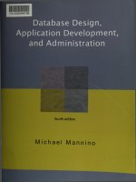 Database design, application development, and administration