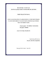 Nâng cao sự hài lòng của khách hàng cá nhân đối với dịch vụ ngân hàng điện tử tại Ngân hàng thương mại cổ phần Việt Nam thịnh vượng