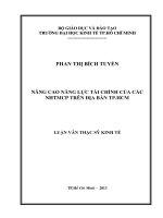 Nâng cao năng lực tài chính của các Ngân hàng thương mại cổ phần trên địa bàn thành phố Hồ Chí Minh