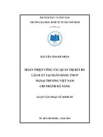 HOÀN THIỆN CÔNG TÁC QUẢN TRỊ RỦI RO LẢI SUẤT TẠI NGÂN HÀNG TMCP NGOẠI THƯƠNG VIỆT NAM CHI NHÁNH ĐÀ NẴNG.PDF