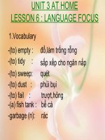 Bài giảng Tiếng Anh lớp 8 - Unit 3 - lesson 6