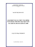 Luận văn thạc sĩ  Giải pháp tái cấu trúc tài chính ngân hàng thương mại Việt Nam sau khủng hoảng kinh tế 2008