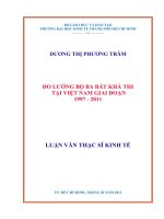 Luận văn thạc sĩ  Đo lường bộ ba bất khả thi tại Việt Nam giai đoạn 1997 - 2011
