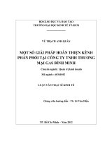ỘT SỐ GIẢI PHÁP HOÀN THIỆN KÊNH PHÂN PHỐI TẠI CÔNG TY TNHH THƯƠNG MẠI GAS BÌNH MINH.PDF
