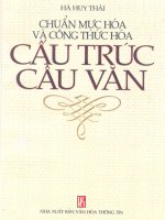 Chuẩn mực hóa và công thức hóa cấu trúc câu văn