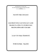 Giải pháp nâng cao năng lực cạnh tranh của Công ty cổ phần May Phương Đông đến năm 2020