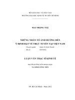 NHỮNG NHÂN TỐ ẢNH HƯỞNG ĐẾN Ý ĐỊNH ĐẶT VÉ TRỰC TUYẾN TẠI VIỆT NAM.PDF