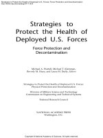Strategies to Protect the Health of Deployed U.S. Forces Force Protection and Decontamination