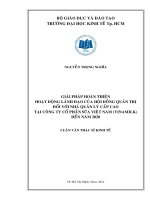 GIẢI PHÁP HOÀN THIỆN HOẠT ĐỘNG LÃNH ĐẠO CỦA HỘI ĐỒNG QUẢN TRỊ ĐỐI VỚI NHÀ QUẢN LÝ CẤP CAO TẠI CÔNG TY CỔ PHẦN SỮA VIỆT NAM (VINAMILK) ĐẾN NĂM 2020.PDF
