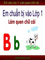 Em vào lớp 1 - Làm quen chữ cái B