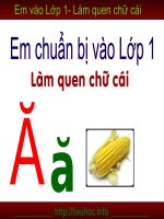 Em vào Lớp 1 - Bảng chữ cái - Chữ cái Ă