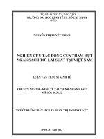 Luận văn thạc sĩ Nghiên cứu tác động của thâm hụt ngân sách tới lãi suất tại Việt Nam