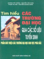 Tìm hiểu các trường đại học qua các số liệu tuyển sinh phần giới thiệu các trường đại học khu vực phía Bắc