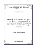 GIẢI PHÁP NÂNG CAO HIỆU QUẢ HOẠT ĐỘNG TÍN DỤNG NÔNG NGHIỆP NÔNG THÔN TẠI NGÂN HÀNG NÔNG NGHIỆP VÀ PHÁT TRIỂN NÔNG THÔN TỈNH BÀ RỊA - VŨNG TÀU.PDF