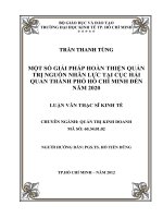 MỘT SỐ GIẢI PHÁP HOÀN THIỆN QUẢN TRỊ NGUỒN NHÂN LỰC TẠI CỤC HẢI QUAN TP.HỒ CHÍ MINH ĐẾN NĂM 2020.PDF