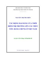 TÁC ĐỘNG DAI DẴNG CỦA THỜI ĐIỂM THỊ TRƯỜNG LÊN CẤU TRÚC VỐN - BẰNG CHỨNG Ở VIỆT NAM.PDF