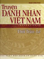 Truyện danh nhân Việt Nam Truyện lịch sử thời Trần-Lê