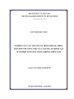 Nghiên cứu các yếu tố tác động đến sự thỏa mãn đối với công việc của người lao động tại xí nghiệp xăng dầu hàng không miền Nam