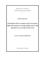 Giải pháp nâng cao khả năng ứng dụng Hiệp ước Basel II vào hệ thống quản trị rủi ro của các ngân hàng thương mại Việt Nam