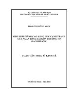Giải pháp nâng cao năng lực cạnh tranh của Ngân hàng Sài Gòn Thương Tín (Sacombank)
