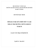 Mối quan hệ giữa thời tiết và lợi nhuận thị trường chứng khoán TP. Hồ Chí Minh