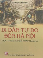 Di dân tự do đến Hà Nội thực trạng và giải pháp quản lý