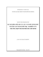Luận văn thạc sĩ  Sự già hóa dân số và các vấn đề chăm sóc người cao tuổi ở đô thị - nghiên cứu trường hợp thành phố Hồ Chí Minh