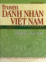Truyện danh nhân Việt Nam  Truyện lịch sử thời Lê-Tây Sơn