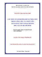 CÁC NHÂN TỐ ẢNH HƯỞNG ĐẾN SỰ THỎA MÃN TRONG CÔNG VIỆC CỦA NHÂN VIÊN NGÂN HÀNG TMCP NGOẠI THƯƠNG KHU VỰC TP. HỒ CHÍ MINH.PDF