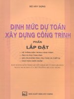 Định mức dự toán xây dựng công trình Phần Lắp đặt