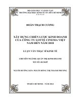 Xây dựng chiến lược kinh doanh của Công ty Lotte Cinema Việt Nam đến năm 2018