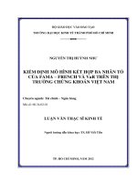 KIỂM ĐỊNH MÔ HÌNH KẾT HỢP BA NHÂN TỐ CỦA FAMA-FRENCH VÀ VAR TRÊN THỊ TRƯỜNG CHỨNG KHOÁN VIỆT NAM.PDF