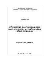 ƯỚC LƯỢNG SUẤT SINH LỢI CỦA GIÁO DỤC Ở KHU VỰC ĐỒNG BẰNG SÔNG CỬU LONG.PDF