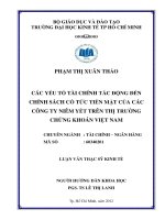 CÁC YẾU TỐ TÀI CHÍNH TÁC ĐỘNG ĐẾN CHÍNH SÁCH CỔ TỨC TIỀN MẶT CỦA CÁC CÔNG TY NIÊM YẾT TRÊN THỊ TRƯỜNG CHỨNG KHOÁN VIỆT NAM.PDF