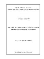 ĐO LƯỜNG MỨC ĐỘ HÀI LÒNG CỦA KHÁCH HÀNG VỀ CHẤT LƯỢNG DỊCH VỤ TẠI ĐẠI LÝ FORD.PDF