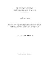 NGHIÊN CỨU VIỆC ỨNG DỤNG PHÂN TÍCH KỸ THUẬT TRÊN THỊ TRƯỜNG CHỨNG KHOÁN VIỆT NAM.PDF