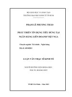 HÁT TRIỂN TÍN DỤNG TIÊU DÙNG TẠI NGÂN HÀNG LIÊN DOANH VIỆT NGA.PDF