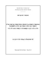 ỨNG DỤNG PHƯƠNG PHÁP NATREX TRONG NGHIÊN CỨU SỰ PHÁ VỠ CẤU TRÚC VÀ TỶ GIÁ THỰC CÓ HIỆU LỰC CỦA VN.PDF