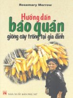Hướng dẫn bảo quản giống cây trồng tại gia đình