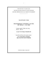 Luận văn thạc sĩ Thẩm định dự án đường cao tốc Mỹ Thuận - Cần Thơ