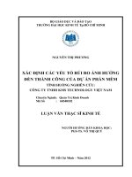 XÁC ĐỊNH CÁC YẾU TỐ RỦI RO ẢNH HƯỞNG ĐẾN THÀNH CÔNG CỦA DỰ ÁN PHẦN MỀM - TÌNH HUỐNG NGHIÊN CỨU.PDF