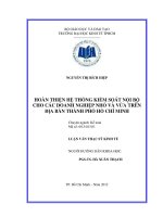 HOÀN THIỆN HỆ THỐNG KIỂM SOÁT NỘI BỘ CHO CÁC DOANH NGHIỆP NHỎ VÀ VỪA TRÊN ĐỊA BÀN THÀNH PHỐ HỒ CHÍ MINH NGUYỄN THỊ BÍCH HIỆP.PDF