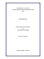 Luận văn thạc sĩ  Quyền chọn tăng trưởng và giá trị doanh nghiệp