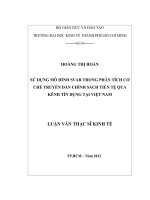 SỬ DỤNG MÔ HÌNH SVAR TRONG PHÂN TÍCH CƠ CHẾ TRUYỀN DẪN CHÍNH SÁCH TIỀN TỆ QUA KÊNH TÍN DỤNG TẠI VIỆT NAM.PDF