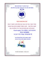 PHÁT TRIỂN MÔ HÌNH DỰ BÁO SỐ THU THUẾ THU NHẬP DOANH NGHIỆP THEO GDP - TRƯỜNG HỢP QUẬN BÌNH TÂN TPHCM.PDF