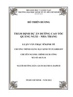 Thẩm định dự án đường cao tốc Quảng Ngãi - Nha Trang